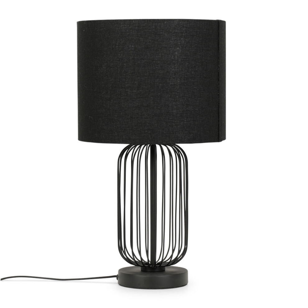 Gabbia Black Metal Touch Table Lamp