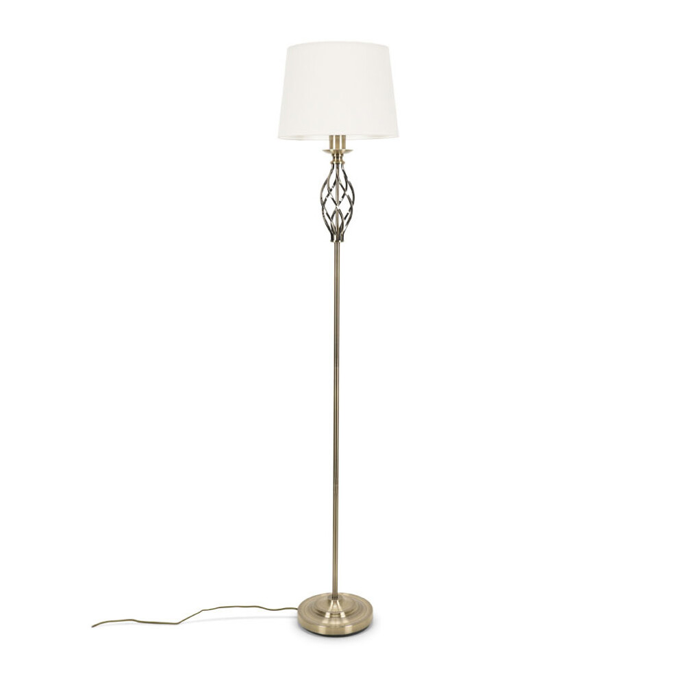 Memphis Antique Brass Traditional Floor Lamp