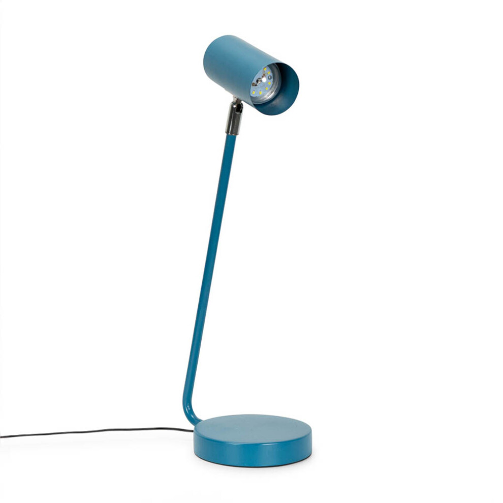 Blue Integrated LED Reading Light Craft Task Desk Table Lamp