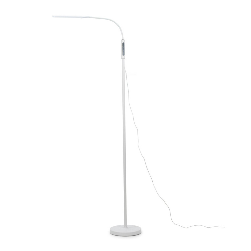 Daylight Adjustable Reading Task LED Floor Lamp in White