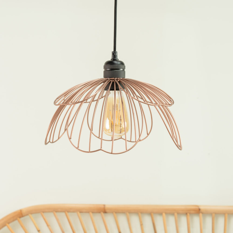 Pink Flower Easyfit Ceiling Pendant Light Shade Kids Room Nursery