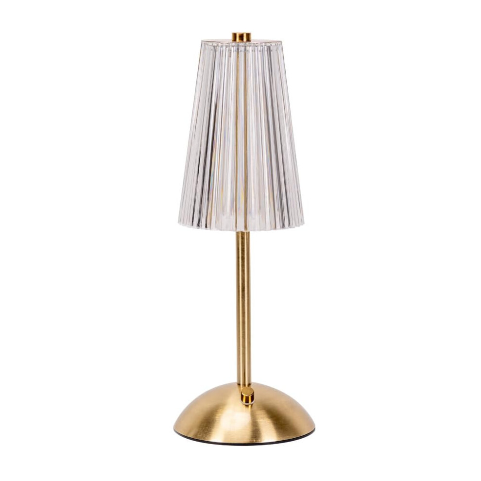 Allie Gold and Clear Rechargeable LED Table Lamp