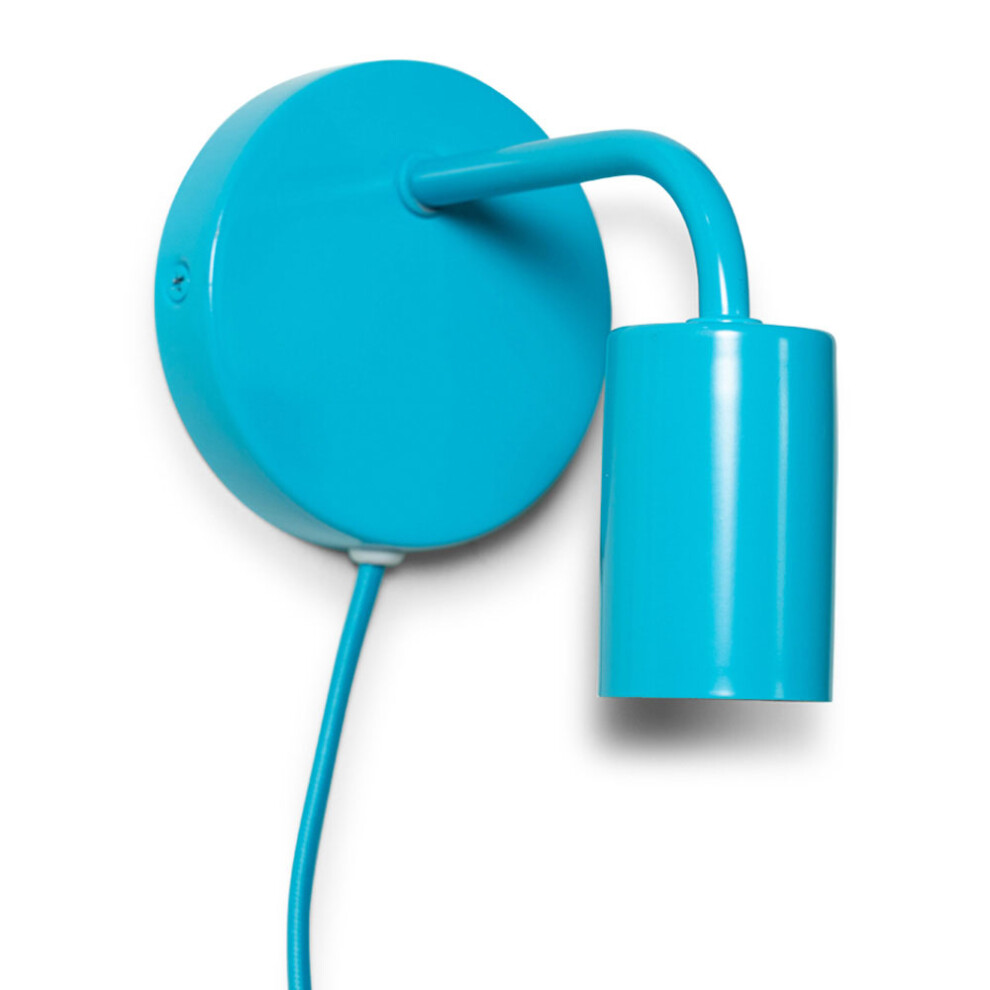 Plug in Colour Pop Blue Wall Light