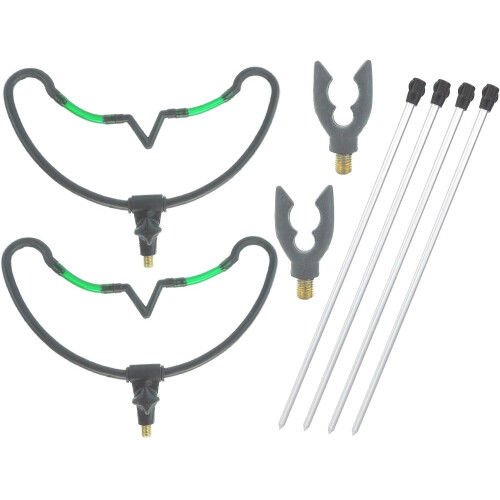 Hunter Pro 8pc Bank Stick & Adjustable Rod Rest Set