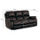 Roma Brown Leather Recliner 3+1 Seater Sofa Set 3