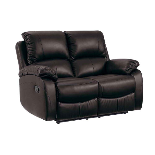 Roma Brown Leather Recliner 3+2 Seater Sofa Set 2
