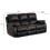 Roma Brown Leather Recliner 3+3 Seater Sofa Set 3