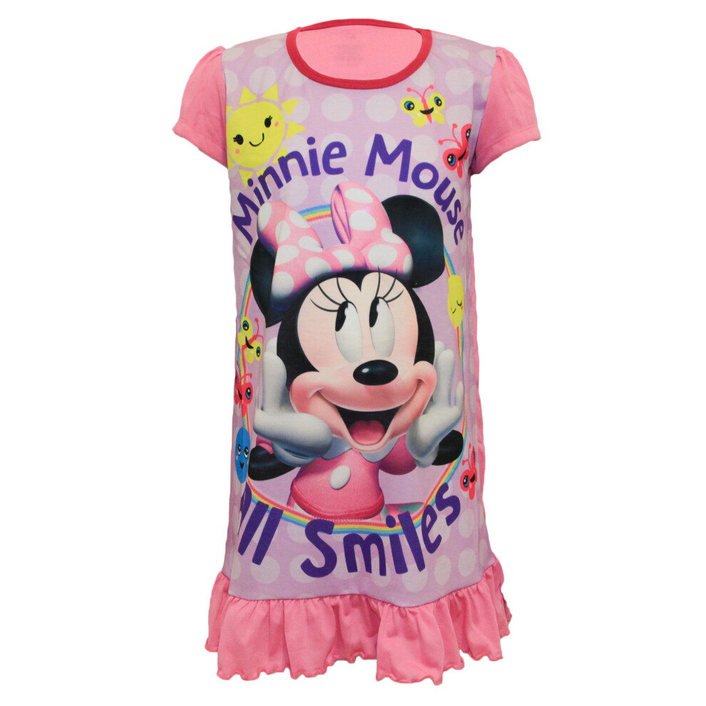 (3-4 Years, Pink) Disney Minnie Mouse Childrens Girls All Smiles Nightdress