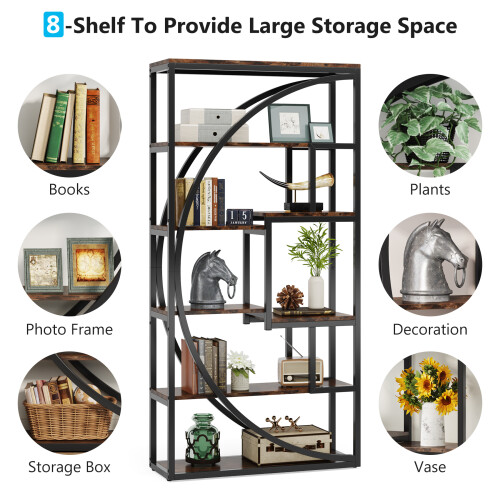 Tribesigns Tribesigns Bookshelf, Industrial 5-Tier Etagere Bookcase 2