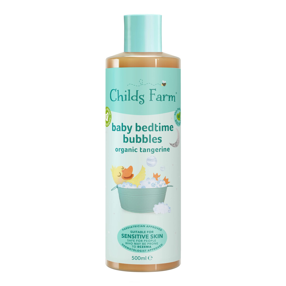 | Baby Bedtime Bubble Bath 500ml | Organic Tangerine | Gently Cleanses & Soothes | Suitable for Newborns with Dry, Sensitive & Eczema-prone Skin