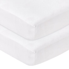 - 2 x Cot Bed Fitted Sheets 100% Cotton Very Soft (70 x 140 cm)