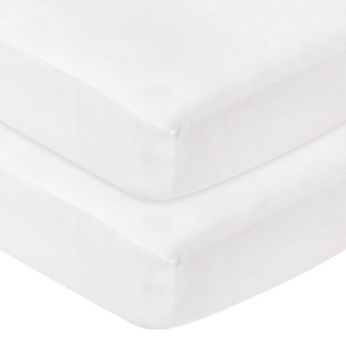 - 2 x Cot Bed Fitted Sheets 100% Cotton Very Soft (70 x 140 cm)