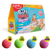 20 x Bath Bombs from Zimpli Kids, Creates a Fizzing, Bath Time Adventure, Bubble Bath Bomb Gift Box, Party Bag Favours, Goody Bag Fillers for Children