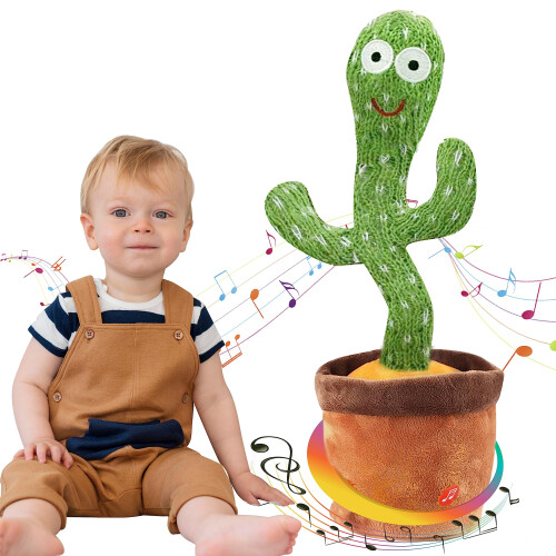 Talking Cactus Toy for Boys and Girls Repeat What You Say Singing Dancing Voice Recording Plush Learning Toys on OnBuy