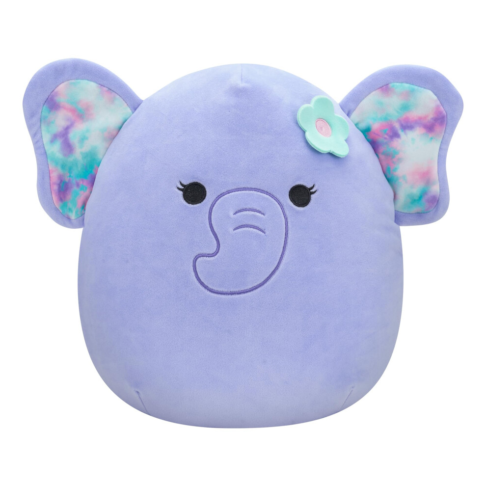 Squishmallows Sqcr05378 7.5-Inch-Anjali The Elephant With Flower Pin, Multicolour Purple