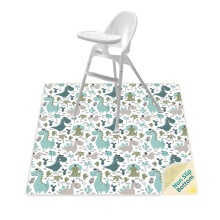 Splash Mat for Under High Chair 43.3", Anti Slip Baby Feeding Mat for Dropping Food, Waterproof Splat Mat for Art, Crafts,Playtime