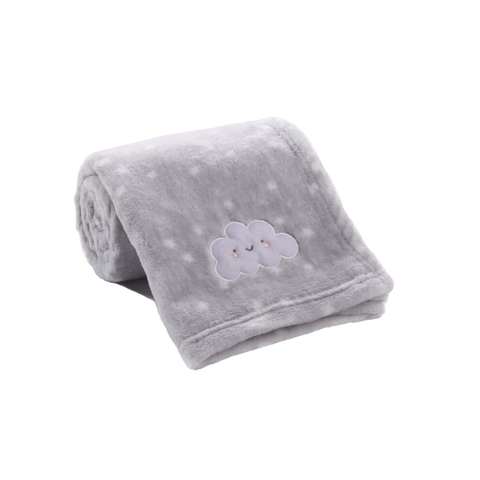 Small Fluffy Warm Baby Throw Blanket For Boy And Girl Infant Toddler Crib Cot Stroller (75Cmx100cm Cloud) Grey Crevent