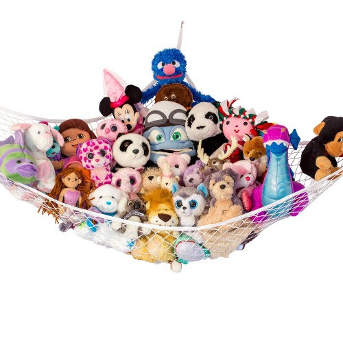 Teddy Hammock - Toy Storage for Soft Stuffed Animals - (White)