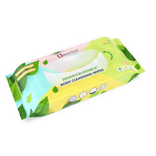 40x Omnitex Biodegradable Extra Large & Extra Thick Body Cleansing Wipes - Microwaveable | Rinse Free Wipes for Camping, Festivals, Elderly Bed Bath |