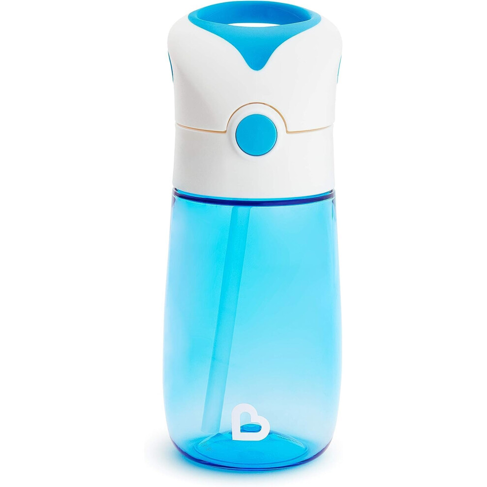 Flip & Go Toddler Water Bottle With Straw | 12Oz No-Spill Sippy Cup Cup | Durable Baby & Toddler Cup | Baby Water Bottle | Weaning Munchkin