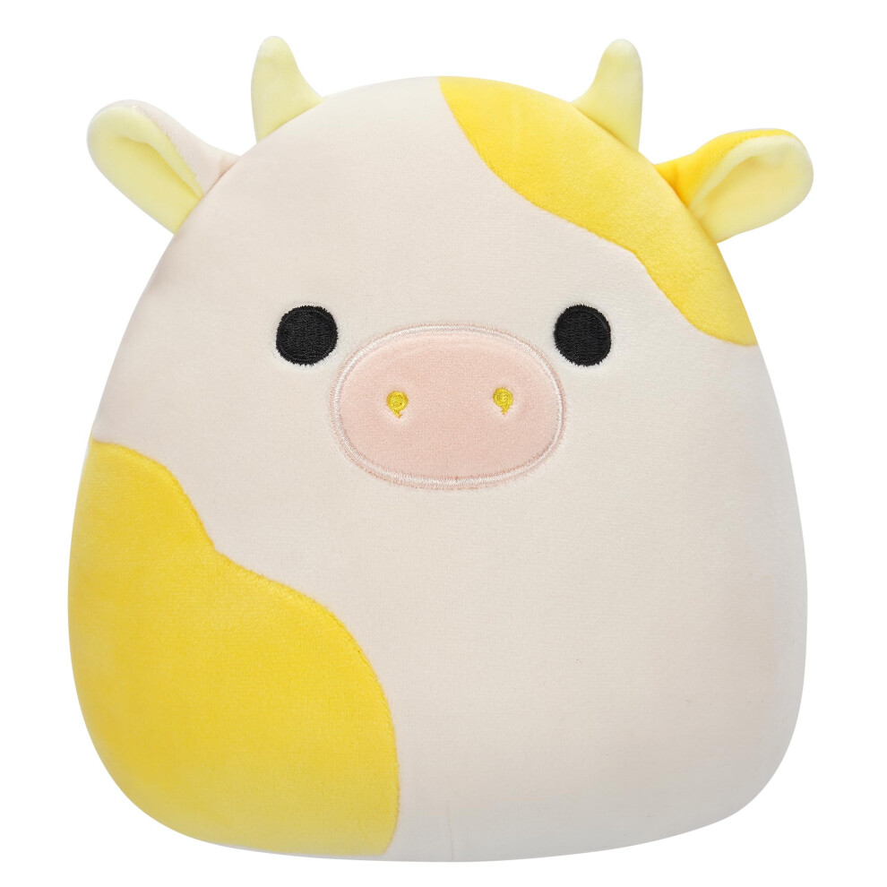 Squishmallows Sqcr05402 7.5-Inch-Bodie The And Cow, Multicolour Yellow/White