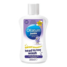 Junior Sweet Dreamz Head to Toe Wash 300ml, with sleep enhancing technology for babies and children with dry, sensitive and eczema-prone skin