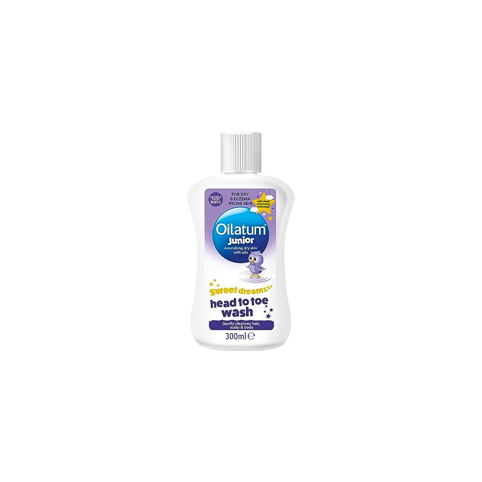 Junior Sweet Dreamz Head To Toe Wash 300Ml, With Sleep Enhancing Technology For Babies And Children With Dry, Sensitive And Eczema-Prone Skin Oilatum