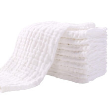 Baby Muslin Squares 10 Pack Muslin Cloths for Baby 4 Layer Super Soft and Absorbent Baby Muslin Face Cloths 100% Cotton 30x50cm White