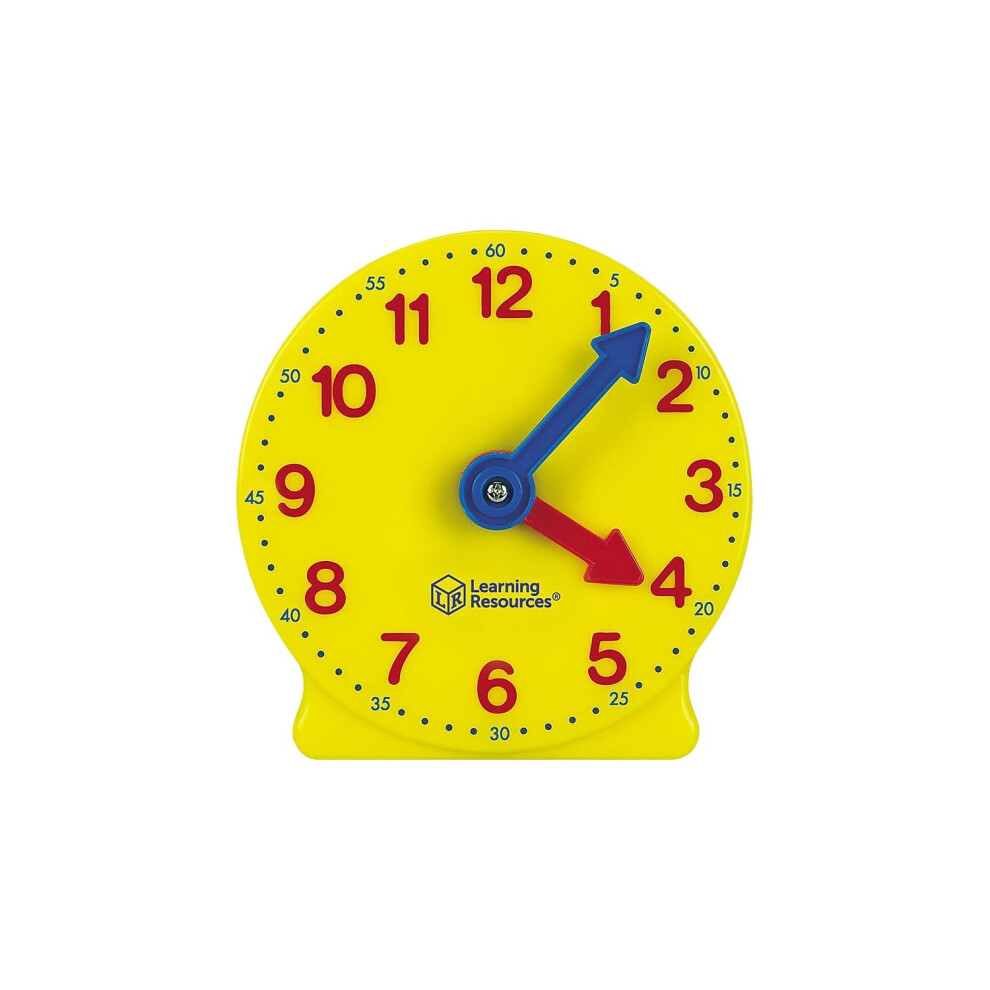 LER3675 Big Time Mini Clock Smart Pack for Individual Maths Learning in Classrooms, Ages 5+, Lemon