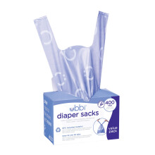 Disposable Nappy Sacks, Lavender Scented, Easy-To-Tie Tabs, Baby Diaper Disposal or Pet Waste Bags, Value Pack, 400 Count
