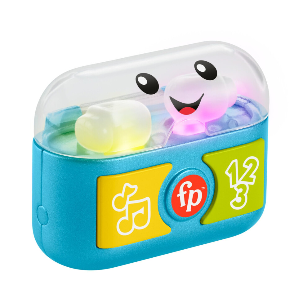 Fisher-Price Laugh & Learn Baby & Toddler Toy Play Along Ear Buds With Music & Lights For Ages 6+ Months, Multilanguage Version, Hwy45