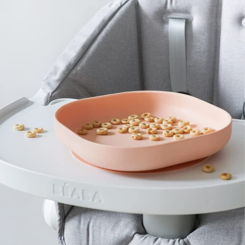 BEABA Béaba - Silicone Feeding Suction Plate - for Babies and Children - Pink 2