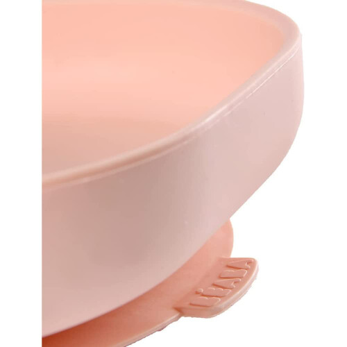 BEABA Béaba - Silicone Feeding Suction Plate - for Babies and Children - Pink 1