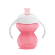 Click Lock Chew Proof Plastic Trainer Cup, 8oz/237ml Pink