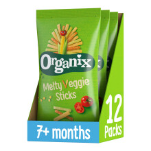 Melty Organic Veggie Sticks 7+ Months 4 x 15 g (Pack of 3)