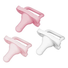 HappyPaci Schnuller, 0-6 Monate, Rosa, Hellrosa & Weiß