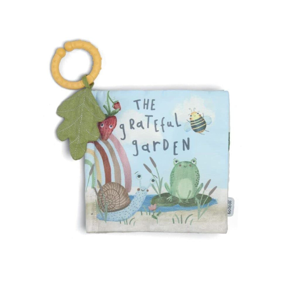 Interactive Activity Book with Crinkly Pages, Squeaker, Teething Ring, Grateful Garden