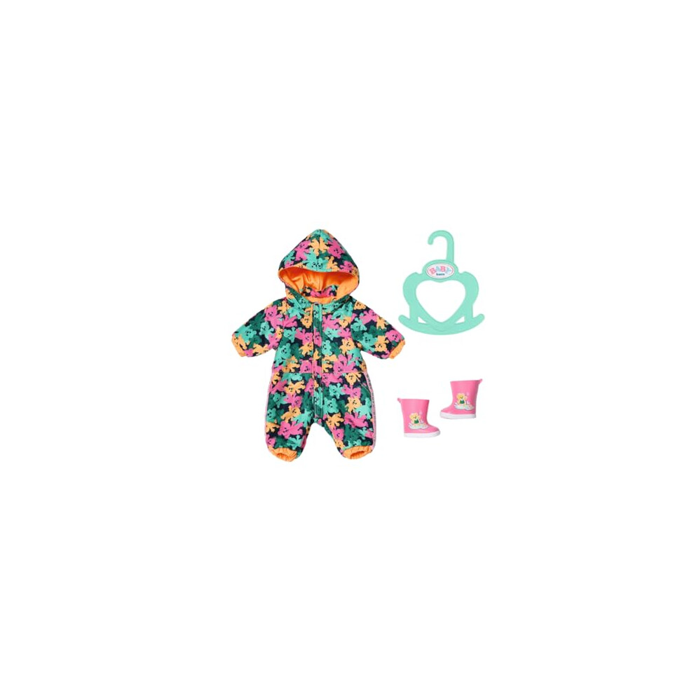 Little Outdoor Onesie 836323 - Onesie with Matching Wellies for 36cm Doll - Easy for Kids to Dress Independently - Suitable for Children from 1 Years