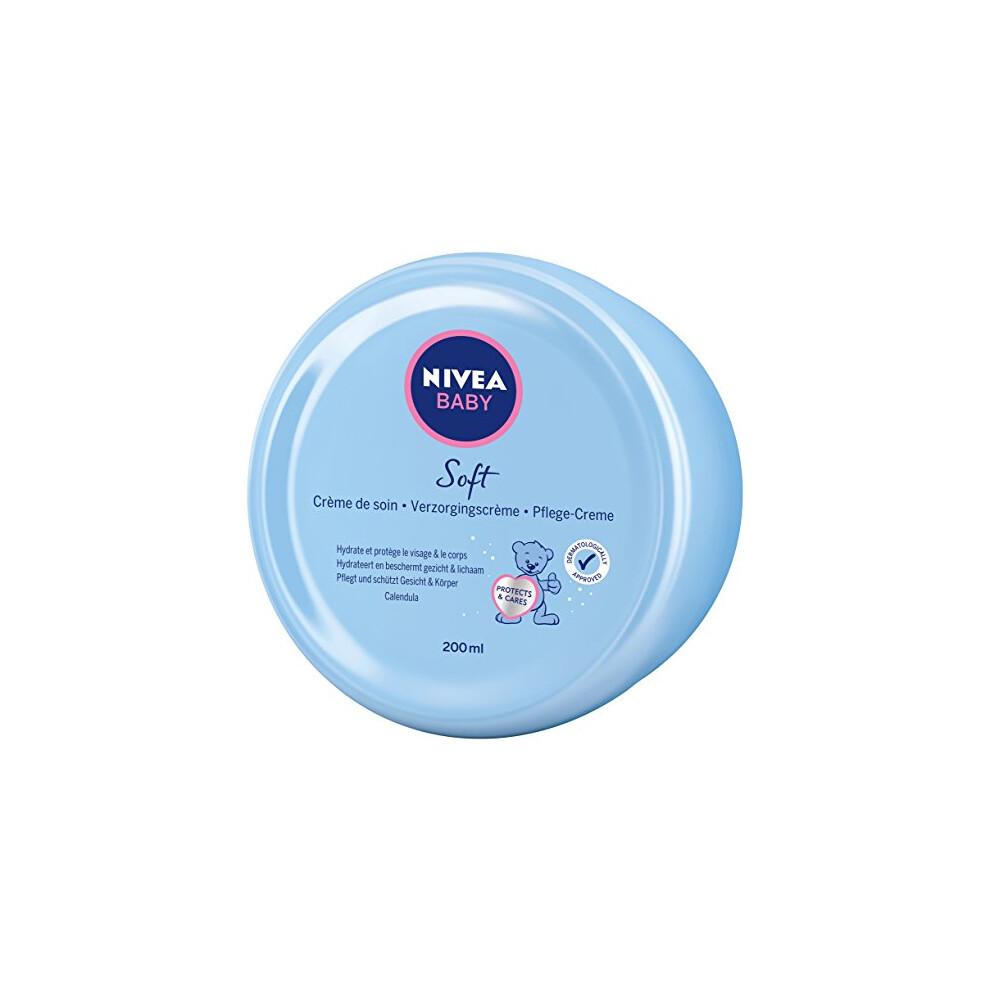 Baby Soft Care Cream, Moisturising Cream with CalÃ©ndula que Nutre y Protege Durante 24 Horas 200 ml