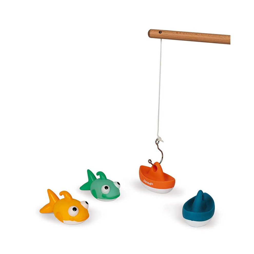 Janod - Fishing Game - 2 Squirters Included - Early Years Bath Toy - Suitable For Ages 2 And Up, J04715 - Plush Soft Toy