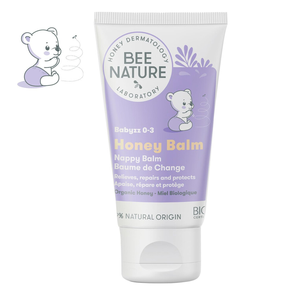 Organic Honey Nappy - Diaper - Relieves Nappy Rash, Irritation & Redness - Soothes And Regenerates - Gentle On Newborn Skin - Cream Bee Nature