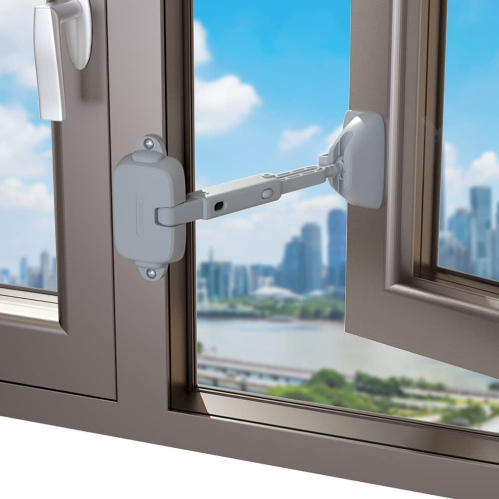Eudemon 1 Pack Childproof Window Restrictor For Aluminum, Wooden, Metal Window Frames, Baby Safety Upvc Window Lock, Window Safety Locks For Toddlers & Pets,