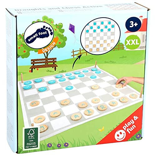 Gioco da tavolo - SMALL FOOT - Dama e scacchi Attivi - Multicolore - Esterno - 37 pezzi 1