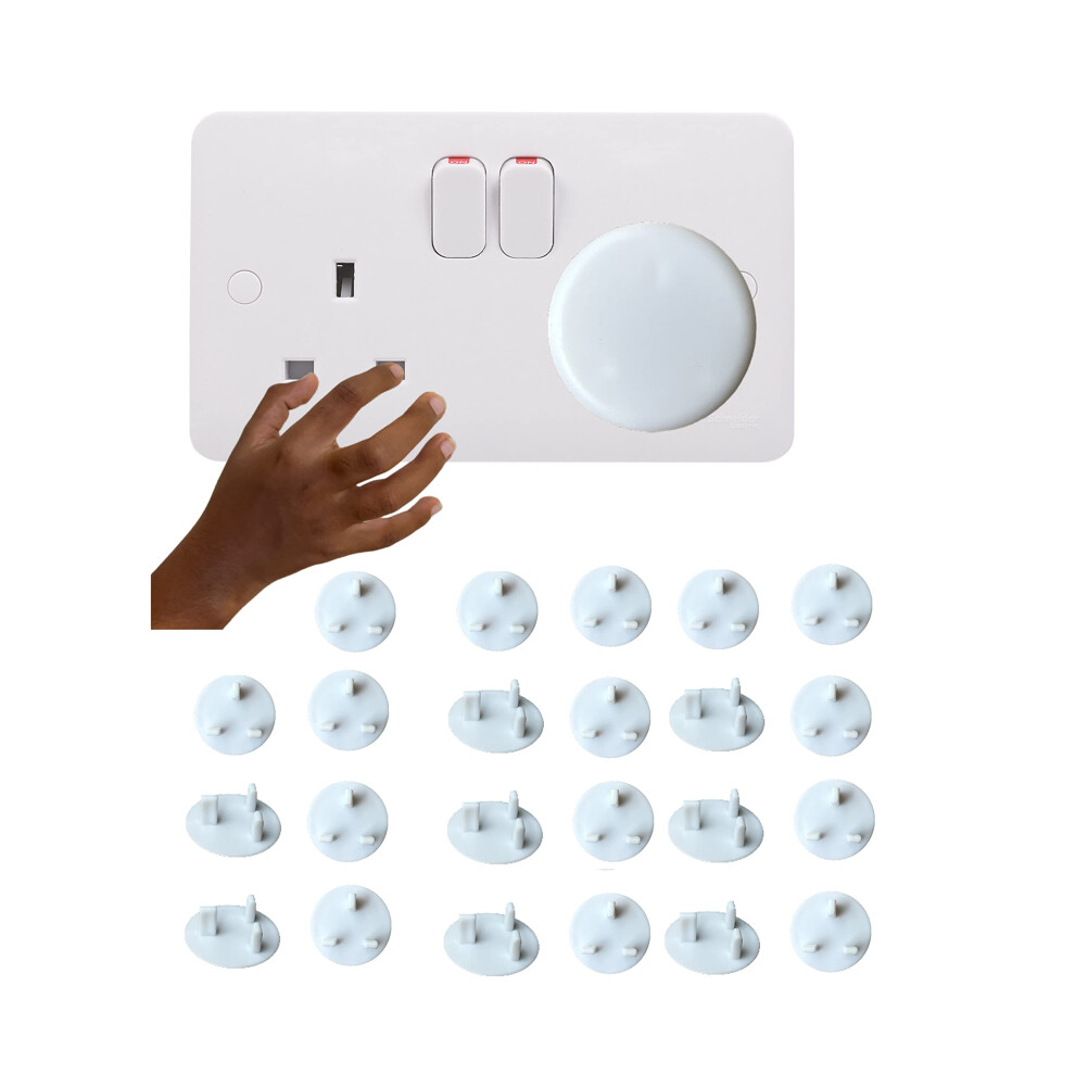Start And Drive Plug Socket Covers Uk Plastic Outlet Plug Covers For Sockets Uk Protector Baby Secutity Shock Prevention,Child Safe Child Proof, Easy Install, (Pack