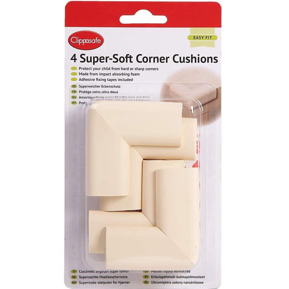 Clippasafe Super-Soft Corner Cushions 4 Pack