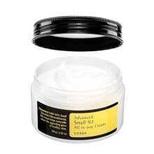 COSRX Snail Mucin 92% Ansiktsfuktighetskräm, 3,52 Oz, Lätt fuktighetskräm för mjuk, glödande hud