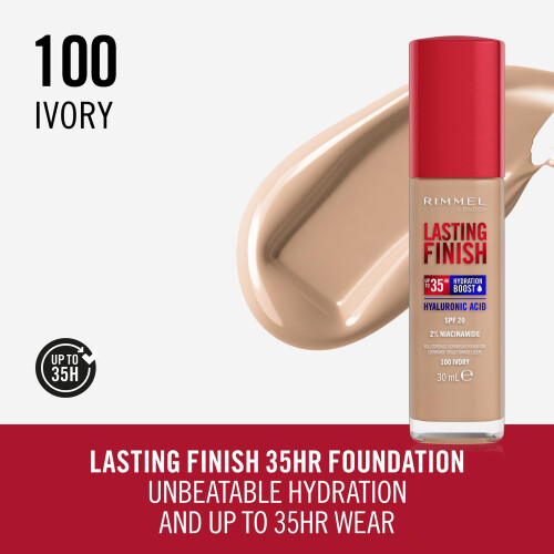 Rimmel Rimmel Lasting Finish 35Hr Foundation -100 Ivory 1