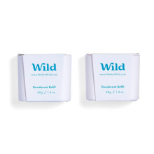 - Natural Refillable Deodorant - Fresh Cotton & Sea Salt Refill Duo Pack - Vegan & Eco-Friendly - Aluminium Free - Long Lasting Protection - 100%