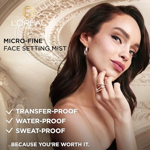 L’Oréal Paris L'Oreal Paris Infallible 3-second Setting Spray, Long-Lasting Fixing Spray for Face, lightweight micro mist non-sticky, transfer proof, sets makeup 1
