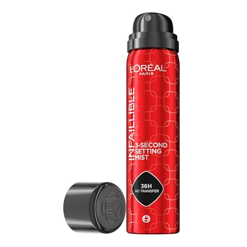 L’Oréal Paris L'Oreal Paris Infallible 3-second Setting Spray, Long-Lasting Fixing Spray for Face, lightweight micro mist non-sticky, transfer proof, sets makeup